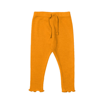 COPPER BROWN WITH KNOT THERMAL FABRIC BOTTOM FRIL PLAIN PAJAMA TROUSER